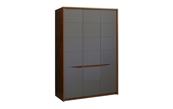 Шкаф для одежды 3-х дверный Монако (П528.17) | серый мокко / дуб саттер