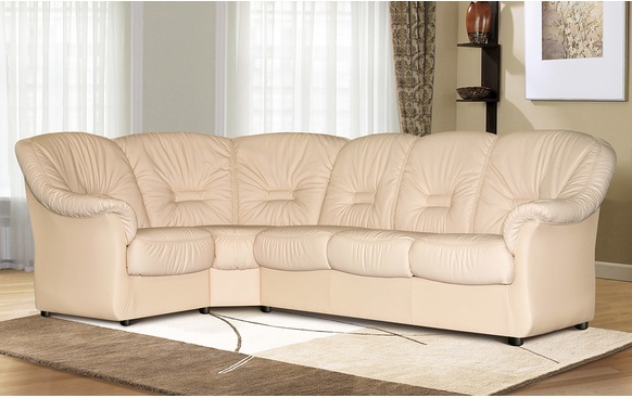 Угловой диван Омега в коже (3МL/R.90.1R/L) Спецпредложение