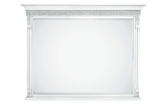 Зеркало Неаполь Т-405 | белый с серебром