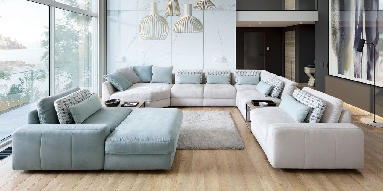 Модульный диван в гостиную - виды, критерии выбора, размещение в интерьере