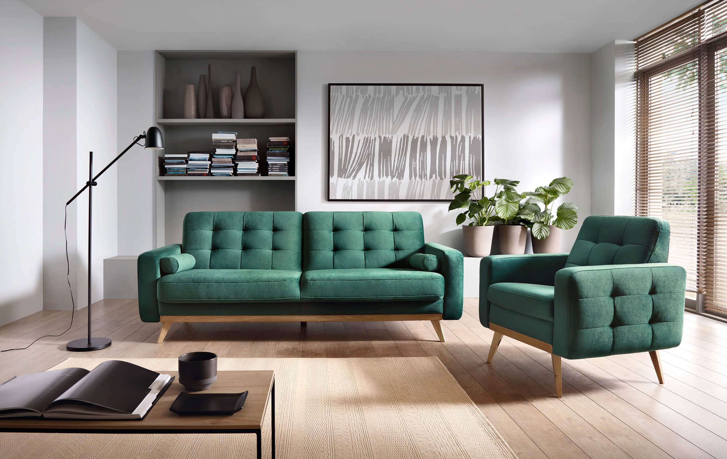 Комплект мягкой мебели Nova в скандинавском стиле.